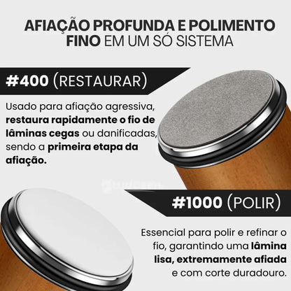 Affino™ - Afiador de Facas Magnético de Rolo Diamantado