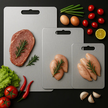 Tábua de Corte em Aço Inoxidável – Dupla Face e Alta Resistência