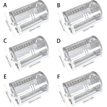 Cesto Rotativo em Aço Inoxidável para Forno e Air Fryer