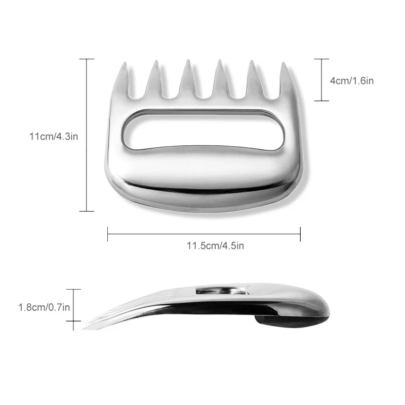 Garra para Carne Ergonômica em Aço Inoxidável